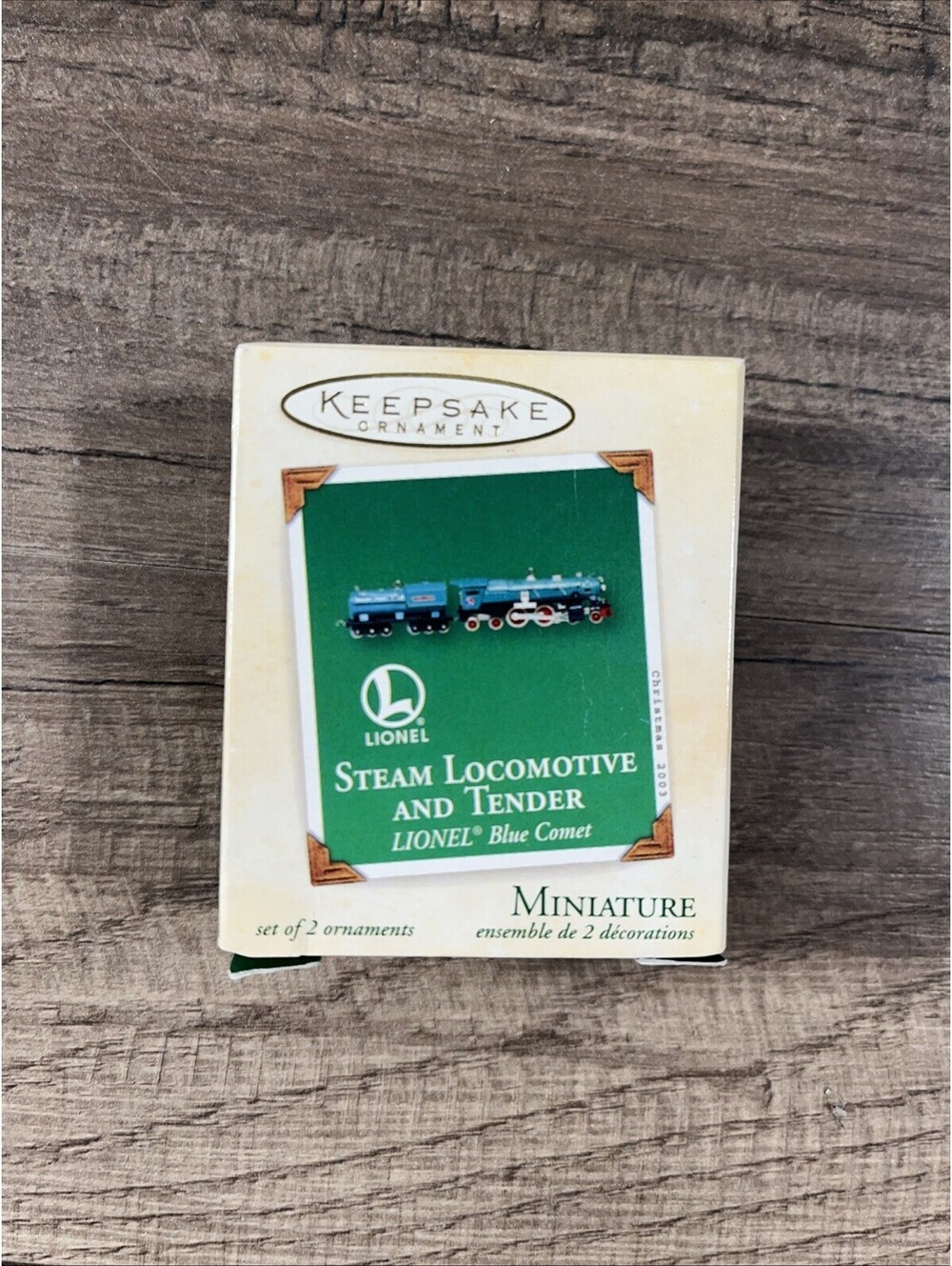 Steam Locomotive And Tender`2003`Miniature-Lionel RR-1930s-Hallmark Ornament